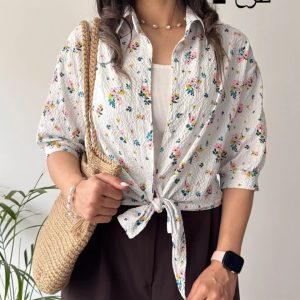 شومیز گره ای پفکی