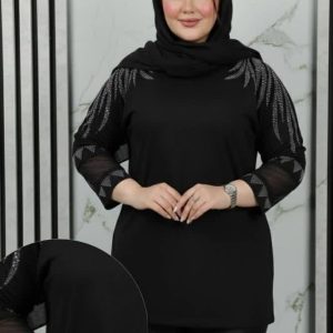 بلوز ویسکوز نگین دار