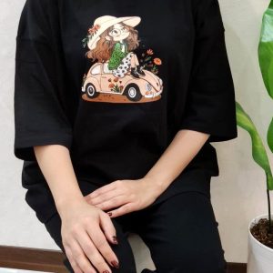 تیشرت پلاس سایز   دختر ماشینی🎀