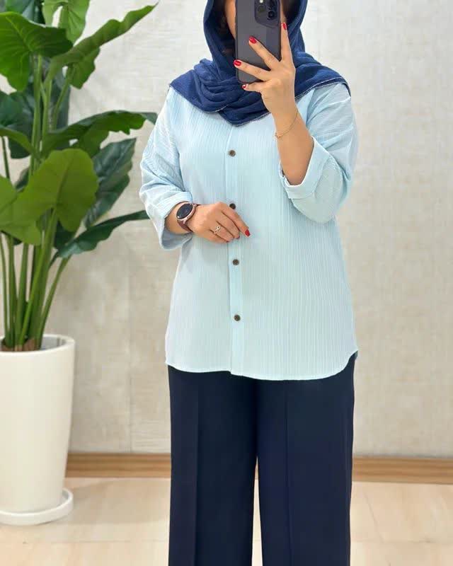 شومیز باکسی پاستلی آیوا - Image 2