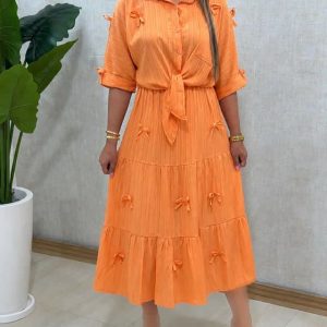 ست شومیز گره ای و دامن پاپیون