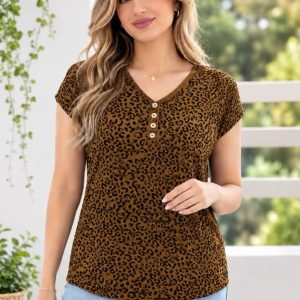 🐆 تیشرت پلنگی پنبه کبریتی رعنا
