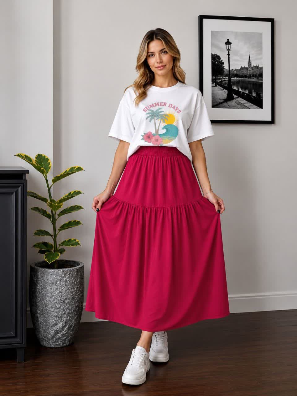 👗دامن ساده نخی زنانه - Image 3