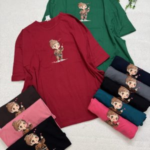 تیشرت پلاس سایز دختر قلبی🎀
