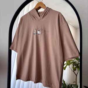 تیشرت باکسی کلاهدار وسپا
