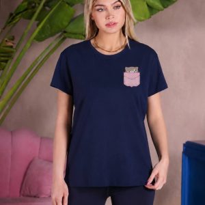 تیشرت طرح  عروسکی میکس ویسکوز